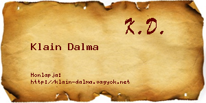 Klain Dalma névjegykártya